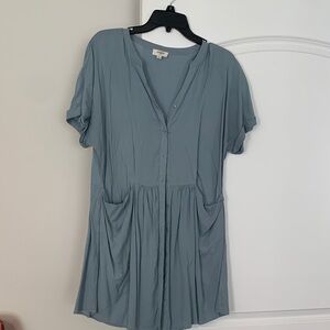 Umgee Slate Blue Tunic Top
